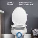 Bemis Assurance 3" Raised Toilet Seat for Seniors, Therapist Preferred for Safety, Secure Hinges, Clean Shield Guard, Elongated, White