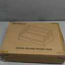 Bamboo Coffee Syrup Rack Organizer 3 Tier Rack with Cup Storage Box, Bottle Holder Stand for Syrups, Dressings, Kitchen Coffee Station, Natural