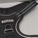 BXPAW Dog Harness No Pull, Adjustable Dog Vest Harness Super Soft, 2 Leash Clips Anti Pull, Vertical Handle Easy to Control, Reflective Night Walking for Large Breed, Black, L
