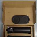 Wooden Salt and Pepper Grinder Set  Refillable Salt and Pepper Mill with Adjustable Upgraded Large Size Ceramic Burr  Manual Pepper Grinder with Beech Wood Body  8.3 Tall (Chocolate Wood)