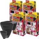 New Ruby Space Triangles, 4 Pack, AS-SEEN-ON-TV Ultra- Premium Hanger Hooks Triple Closet Space 72 PC Value Pack, Black