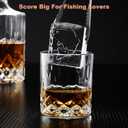 Clear Square Ice Cube Maker Mold for Whiskey Bourbon, Fishing Gifts for Men, Stocking Stuffers for Men