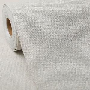 SHUFA Beige Cotton-Like Textured Grasscloth Wallpaper Matte Thick Real Woven Fabric Peel and Stick Contact Paper Removable Self Adhesive Washable (16.5"x236.2") A3