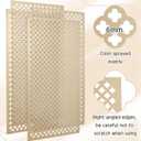 Therwen 4 Pcs Decorative Aluminum Sheet Metal Cloverleaf Sheet 24 x 12 Inch Perforated Metal Panels 0.04 Inch Thick Brass Mesh Decorative Panels for Indoor Outdoor
