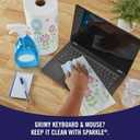 Sparkle Pick-A-Size Paper Towels, Spirited Print Design, 6 Double Rolls (660 Sheets Total) - Strong 2-Ply Towels for Kitchen Cleanup and Everyday Messes