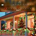 393 FT Christmas Lights 1000 LED Xmas Lights Outdoor Christams String Lights Waterproof 8 Modes & Timer, Fairy Lights Plug in for Weeding, Patio, Party, Holiday,Christmas Decor (Red+Green)