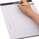 Amazon Basics Quad-Ruled Graph Paper Pad with Sturdy Back, Perforated, 8.5" x 11.75", White, 100 Sheets/Pad, 2-Pack