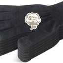 Evridwear Men Moisturizing Cotton Gloves with Touchscreen Fingertips for Eczema Beauty Cosmetic Dry Hands Sensitive Irritated Skin Therapy Overnight Bedtime, 6 Pairs, Lightweight-Black, XS