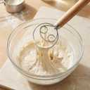 3 x Danish Dough Whisk for Bread Baking - Stainless Steel Sourdough Whisk with Ergonomic Wooden Handle - Ideal for Mixing Sourdough, Pizza, Pastry Dough & Batter