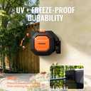 Retractable Garden Hose Reel 5/8 inch x 100 ft,Wall Mounted Heavy Duty Garden Hose Reel with 180°Swivel Bracket,Upgraded 10 Pattern Nozzle/Slow Return System(Black)