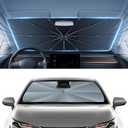 Autorder Windshield Sun Shade Umbrella for 2019-2025 Toyota Corolla Accessories,Upgraded Ice Crystal Material,Easy Setup Umbrella Sunshade for Car Windshield,100% Sun Blocking