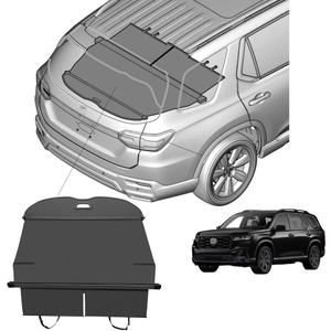Compatible with 2026 2025 2024 2023 Honda Pilot Rear Cargo Security Shade Cover Privacy Screen Retractable Rear Storage Tonneau Cargo Cover Luggage Security Shield Shade