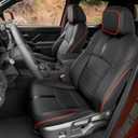 for Toyota Tacoma Seat Covers 2024 2025 2026 Double Cab, Black/Red