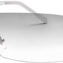 Rimless Y2k Sunglasses For Women Men Rectangle Vintage glasses Fashion Flame Metal Sunglass Frameless Retro Eyewear (Gradient Silver)