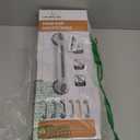 LEVERLOC 2 Pack Shower Grab Bars for Bathtubs and Showers, Easy to Install Suction Shower Handles for Bathroom Removable Handrails for Seniors Elderly Heavy Duty Safety Grip Waterproof Drill Free Gray (16.8 2 Set)