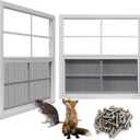 NeatiEase Upgraded Shed Windows 2 Pack, 30" x 30" Windows with Tempered Glass and Stainless Steel Screen for Shed, Chicken Coop, Playhouse, Household, Garage(White)