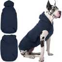 IECOii Warm Dog Hoodie for Large Dogs, Extra Large Dog Hoodie Fleece Vest with Leash Hole & Pocket, Big Dogs Sweatshirt for Giant Breed, Pullover Sleeveless Great Dane Sweater, Blue, 4XL