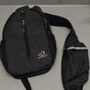 WATERFLY Crossbody Sling Backpack Sling Bag Travel Hiking Chest Bag Daypack (Black)