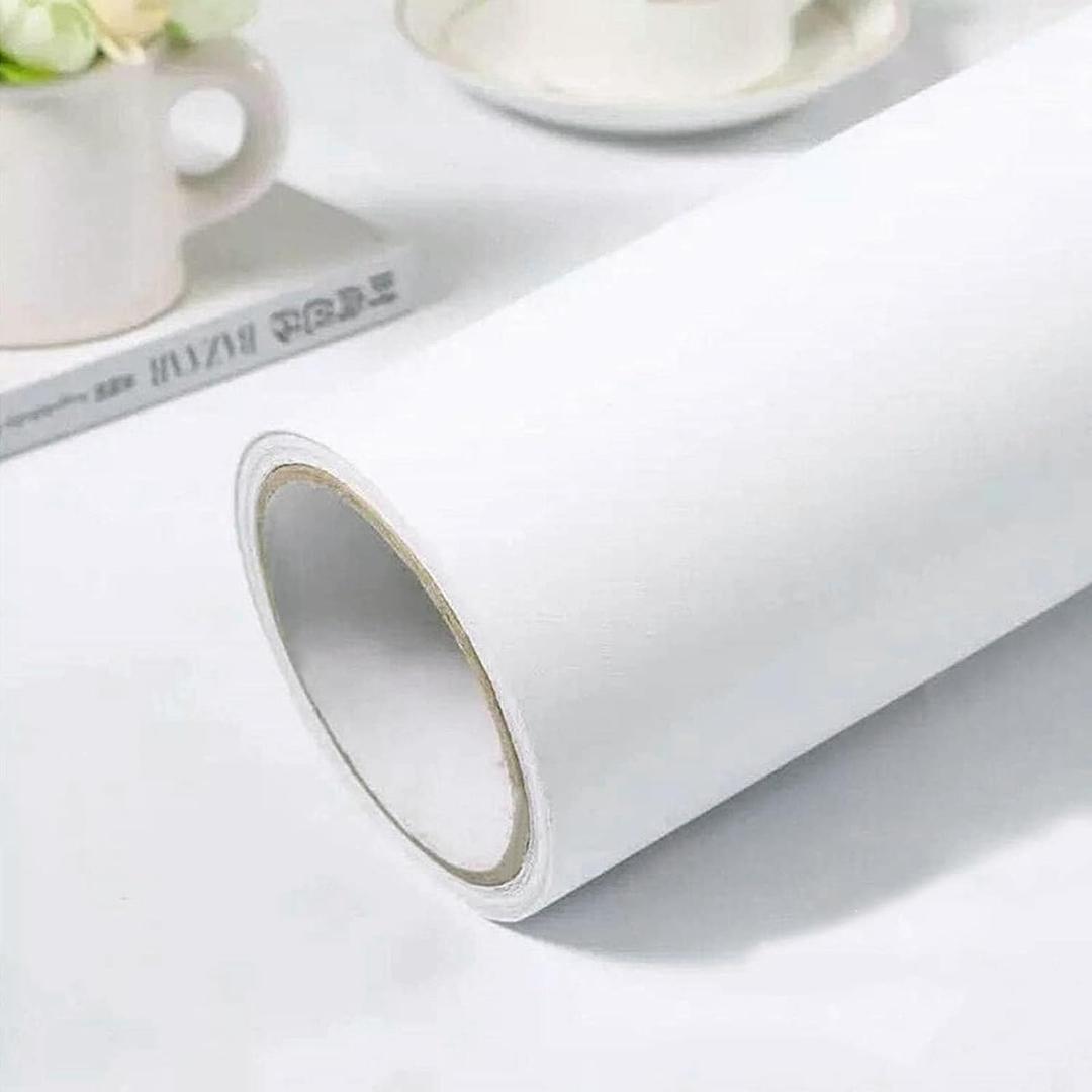 practicalWs White Contact Paper 23.6''x118'' White Peel and Stick Wallpaper, Removable Self-Adhesive Thicken Wall Paper for Bedroom Walls, Desks, Tables, Countertops