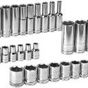 GEARWRENCH 47 Pc. 1/4" Drive 6 Pt. Socket Set, Standard & Deep, SAE/Metric - 80314D