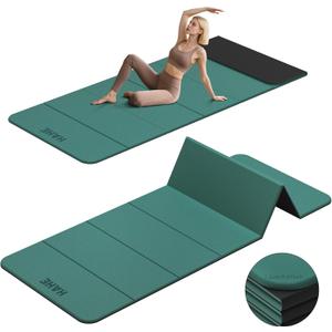 HAHE 7-Fold Design Extra Thick Yoga Mat 72"L x 24"W x 0.47", TPE | Fitness Exercise Mats, Non-Slip Foldable Yoga Mat, High Density, Portable for Men & Women, Yoga, Pilates, Home Gym