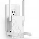 WiFi Extender Signal Booster Dual Band 5.8GHz&2.4GHz, WiFi Booster for Home Covers Up to 10200 Sq.ft and 45 Devices, Wireless Signal Amplifier 1200Mbps WiFi Repeater w/Ethernet Port, 1-Tap Setup