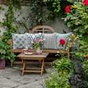 4 x OTOSTAR Set of 4 Waterproof Throw Pillow Covers 16x16 Inch Farmhouse Geometric Square Pillow Cases for Couch Patio Furniture Balcony Garden Outdoor DecorationGeometry40-Grey