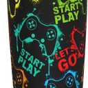 Perinsto Colorful Silhouettes Game Joystick 20oz Travel Tumbler With Lid And Straw, Stainless Steel Tumblers Insulated Coffee Cup Mug Gift For Men Women