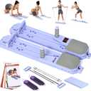 Nicoler Portable Pilates Reformer Set- Pilates Board 8-in-1 Multi-Functional Pilates Equipment (Purple)