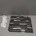 STICKGOO Peel and Stick Backsplash Tile, Stick on Backsplash for Kitchen and Bathroom, Black Grey Wood Look PVC Mixed Metal Silver Self Adhesive Wall Tiles(10 Sheets)