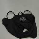 Leoparts Period Swimwear for Women Teens Black Leakproof Swim Bottoms High Waist Side Drawstring Menstrual Swimsuit Bottoms, Size: M