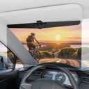 Veharvim Sun Visor Extender for Cars, Polarized Car Visor Extender Sun Blocker UV400, Adjustable Visor Extension for Car Visor, Clip on, Universal (Large, 1 Pack)
