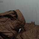 NTBAY Down Alternative Toddler Comforter, Lightweight and Warm Solid Color Baby Crib Quilted Blanket, 39x47 inches, Brown