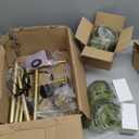 Vintage Floor Lamps for Living Room Bedroom-3 Light Glass Floor Lamp with Three Led Bulb, Flower Tall Floor Lamp Gold Mid Century Modern Standing Lamp Tree Floor Lamps for Living Room Bedroom Corner