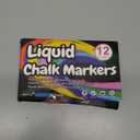 Liquid Erasable Chalk Markers Pens - 12 Colors Washable & Wet Erase Neon Makers for Blackboard, Chalkboard Signs, Glass Window, Graduation Celebration School Kids Art for Cars