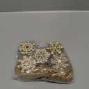 20Pcs Unfinished Wooden Snowflake Ornaments, Christmas Hanging Decoration DIY Craft Snowflake Cutouts with Twine,Rustic Wood Embellishments for Xmas Tree Decor