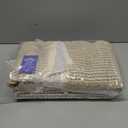 MIULEE Set of 2 Waffle Bathroom Rugs, Boho Bath Rugs Non Slip Washable, Super Absorbent Bath Mats, Ultra Soft Rubber Backed Shower Mats for Bathroom Floor, Tub, Brown & White, Waffle, 18x30 Inch