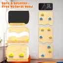 Wooden Climbing Wall, Kids Indoor Climbing Wall Panels with 12 Rock Holds, Montessori Climbing Toy for Playroom & Home Gym, Aged 3+, Medium