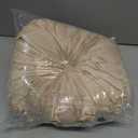 Round Velvet Pillow for Couch Small Handmade Decorative Throw Pillow for Bed Bedroom (14x14 inches, Beige)
