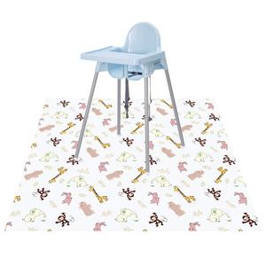 Baby Splat Floor Mat for Under High Chair/Arts/Crafts, 51" Waterproof Anti-Slip Food Splash Spill Protector Mat, Washable and Table Cloth