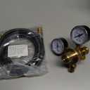 CGA580 Argon CO2 Regulators, Argon Gauges Gas Welding Regulator Compatible with Mig Tig Miller Lincoln Weld 0-4500PSI / 0-10BAR - CO2 Argon Regulator with 6.6Ft Hose