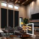 Blackout Window Privacy Film, Removable Window Cover Static Cling, Darkening Light Heat Blocking, Window Tint for Home Garage Bedroom Day Sleep, Black 23.6 Inch * 78.74 Inch