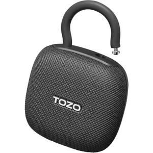 TOZO PE1 Portable Bluetooth Speakers with Adjustable Carabiner, Mini Bluetooth Wireless Shower Speaker with IPX8 Waterproof, 32H Playtime Punchy Bass Audio Speaker for Home, Outdoor and Travel, Black