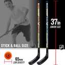 Franklin Sports NHL Kids Street Hockey Stick Set - Includes (2) Youth Street Hockey Sticks + (1) Outdoor Roller Hockey Ball - Perfect Hockey Starter Set for Kids, One Size