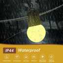 Outdoor String Light, 12FT Milky White LED 6 Colors Terrace Light Commercial Grade Waterproof with 12 Anti-Drop Bulbs for Fenced Garden House Party Tree Decoration