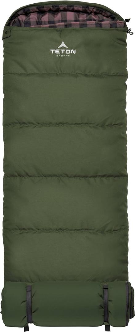 Teton Junior, 20 Degree and 0 Degree Sleeping Bags. Finally, Sleeping Bag for Boys, Girls, All Kids, Warm and Comfortable, for All Camping Weather and Built to Last (Green)