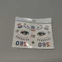 4 x 250th Anniversary Patriotic Face Temporary Tattoos for Women Kids Adults, 6 Sheets Waterproof 4th of July Face Tattoos Stickers with USA Flag Stars Eagle Fireworks Designs for Independence Day Party