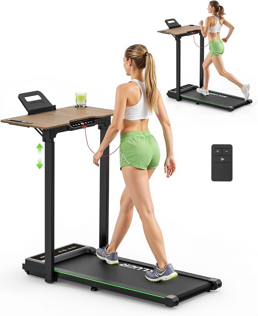 Akluer Walking Pad Treadmill, 330lbs Capacity, Compact Walking Pad, 2.5HP Desk Treadmills, 45dB Silent Operation, Foldable Treadmill with Remote Control, for Home Office