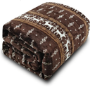 Gintao Electric Heated Blanket Throw,Double Flannel Electric Throw with 3 Heating Levels,ETL&FCC Certified, 4H Auto Off Overheat Protection,Heating Blanket for Home Office, 50"x60" Brown
