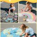 NewFamily Dustless Mushroom Sidewalk Chalk for Kids Non-Toxic Washable Outdoor Art & Blackboard Drawing Chalk with Holder | Mess-Free Fun Play for Classroom & Home6 color